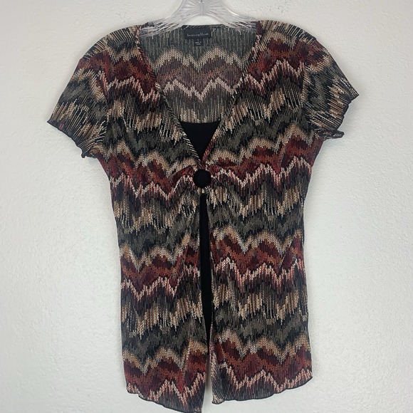 Brittany Black Tops - Brittany Black Top Womens Small Y2K Crinkle Whimisgoth‎ Sheer Lightweight Boho